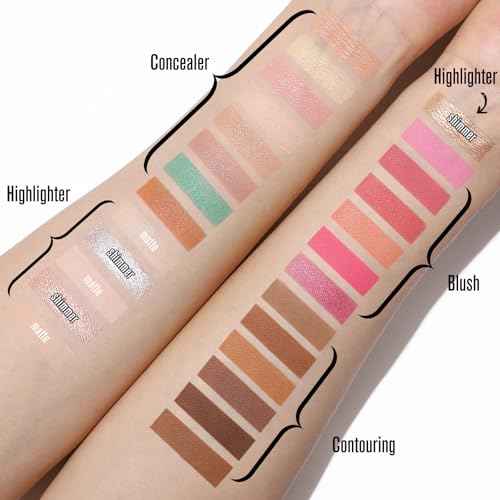 UCANBE 26 Colors 4-in-1 Multi-Use Face Palette, Long-Lasting Makeup Palette with 8 Concealers, 6 Contours, 6 Highlighters and 6 Blushes All In One Palette, High Coverage and Travel-Friendly