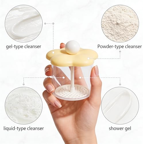 Face Wash Foam Maker – Flower Design Foamer for All Skin Types