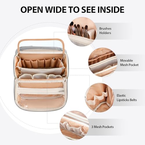 Large Capacity Makeup Bag Organizer with Waterproof Design