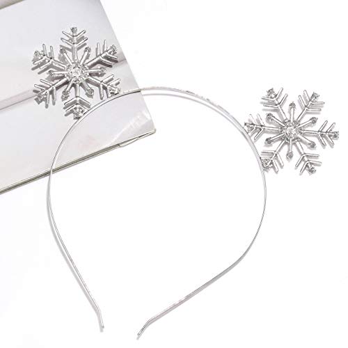 Christmas Headbands Xmas Rhinestone Snowflake Hairbands Crystal MERRY XMAS Crown Hair Hoop Reindeer Antlers Headpiece