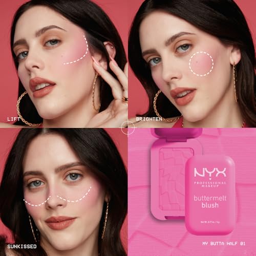 NYX Buttermelt Powder Blush - 12HR Vegan Formula