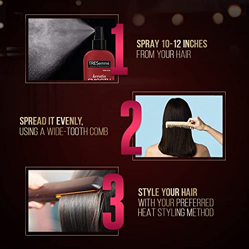 Tresemm? Heat Protect Spray with Marula Oil, Keratin Smooth for 5-in-1 Anti-Frizz Control 8 Oz