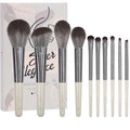 DUcare Makeup Brushes Set Professional 10pcs Synthetic, Foundation Blush Face Contour Powder Brush Eyeshadow Eyeliner Eyebrow Lip Liquid Cream Blending Essential