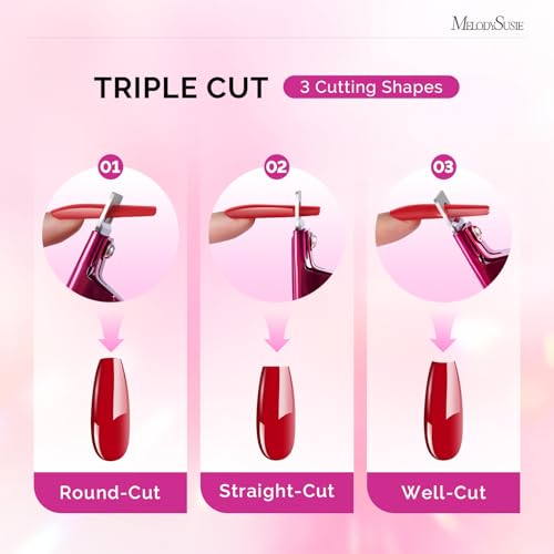 MelodySusie Adjustable Acrylic Nail Clippers with 15 Magnet Sizers