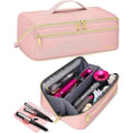 Mancro Hot Hair Tools Travel Bag with Separate Heat Resistant Mat, Large Capacity Wide-open Pouch, Hair Accessories Organizer for Flat Irons, Straighteners, Curling Iron,Travel Essentials for Women