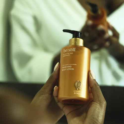 Hand and Body Lotion - Plant-Based, Enriched with Baobab Oil, Shea Butter, Aloe Vera - 4 Scent Variations - 10 Fl Oz (10 Fl Oz, Black Tea & Bergamot - BE Still)