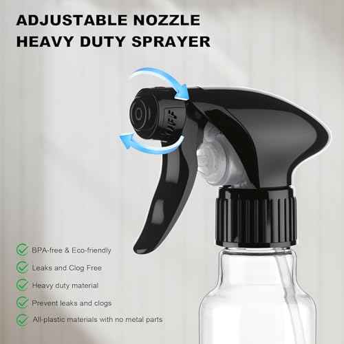 Spray Bottles 4oz/120ml Plastic Small Spray Bottle for Hair Mist/Stream Spraying Heavy Duty Empty Water Spray Bottles for Cleaning Solutions, Plants 2 Pack (Clear)