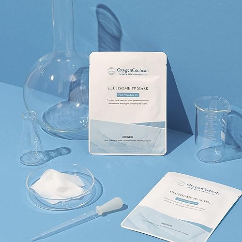 OxygenCeuticals Ceutisome PP Mask ? Recovery & Soothing Sheet Mask with Acetyl Hexapeptide-8, Ceramide NP, DNA & Centella Extract, Post-Treatment Hydration & Barrier Repair (6 Sheets/1 Box)