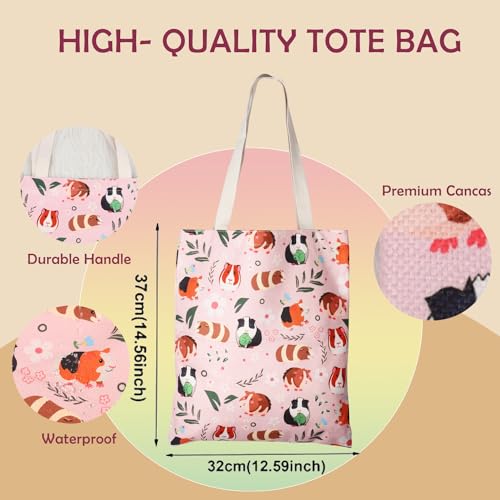 XYANFA Guinea Pig Makeup Bag - Cute Animal Gifts For Girls & Women - Zipper Pouch (Tote Bag)