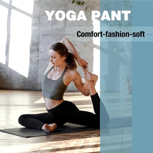 SINOPHANT High Waisted Yoga Leggings with Pockets - Buttery Soft Full Length