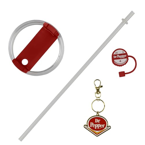 Dr Pepper 30oz Stainless Steel Tumbler with Handle & Straw