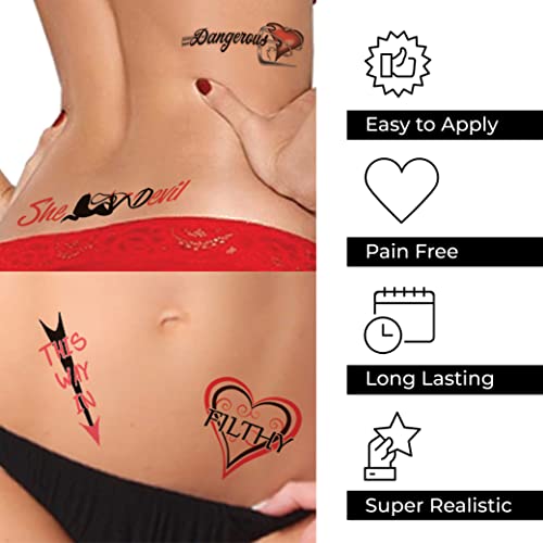 40+ Sexy Temporary Tattoos for Women - Waterproof & Safe