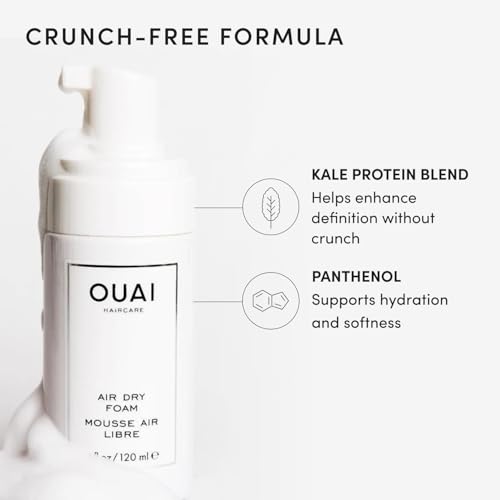 OUAI Air Dry Foam Mousse for Curly Hair & Beach Waves - 4 Oz