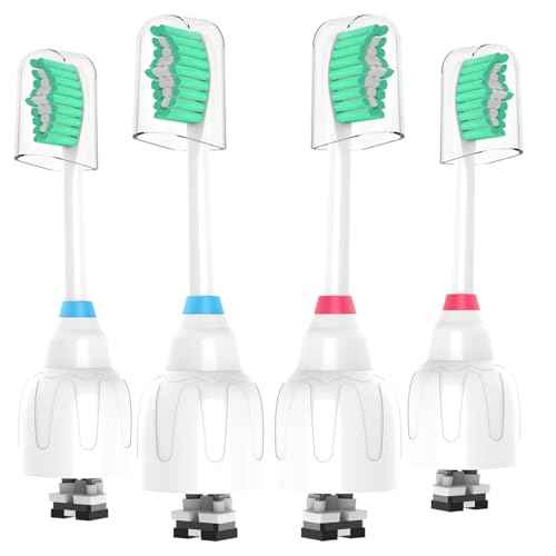 Replacement Toothbrush Heads for Philips Sonicare E Series, Compatible with Sonicare Essence Elite Advance CleanCare Screw-on Electric Toothbrush HX7022/66 HX7023/64, HX7023/30, 4 Pack