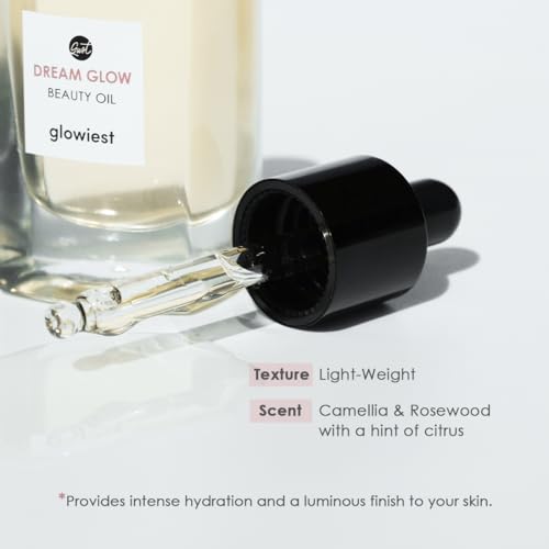 glowiest DREAM GLOW BEAUTY OIL - Natural Facial Oil for All Skin Types - Clean Beauty, Camellia Japonica SeedOil, CastorOil - 30ml (1.01 fl. oz.)