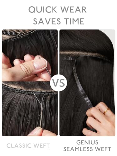 WENNALIFE Tape-in Weft Hair Extensions Human Hair Natural Remy Blonde 31in