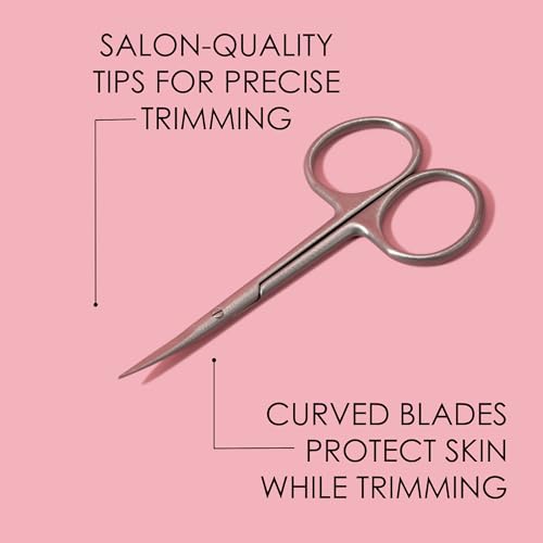 JAPONESQUE Curved Beauty Scissors for Eyebrow & Facial Hair Trimming