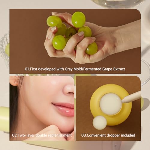 Papa Recipe Noble Rot Lifting Ampoule 30ml ? 62.1% Fermented Grape Extract & Hyaluronic Acid ? Double Layer Serum for Hydration, Firmness & Radiance ? Korean Skincare