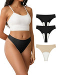 Seamless Camel Concealer Thong Underwear for Women