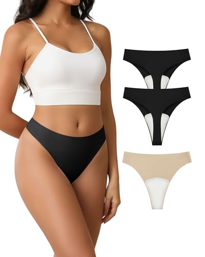 Seamless Camel Concealer Thong Underwear for Women