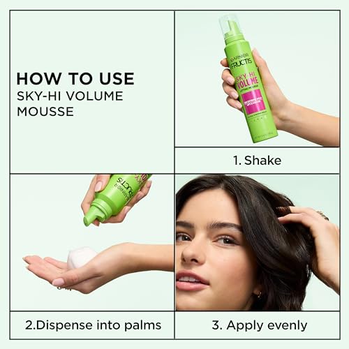 Garnier Fructis Sky-Hi Volume Mousse, Extreme Hold, 6.4 Oz (3-Pack)