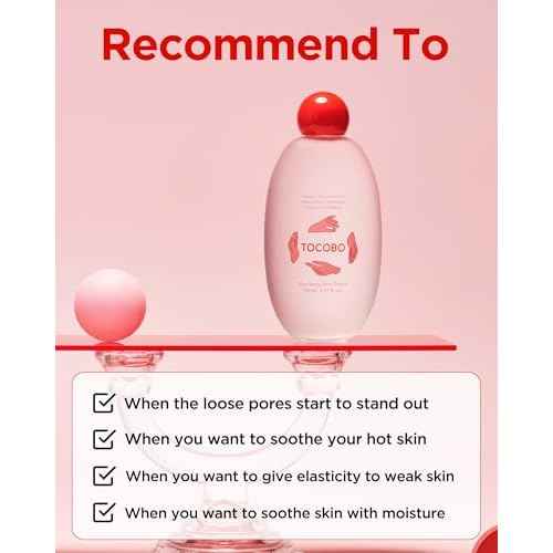 TOCOBO Vita Berry Pore Toner ? Korean Vegan Alcohol-Free Face Toner with Hibiscus, Niacinamide & Vita Berry Water for Pore Tightening - Oil Balancing & Gentle Exfoliation, 5.07 fl.oz.