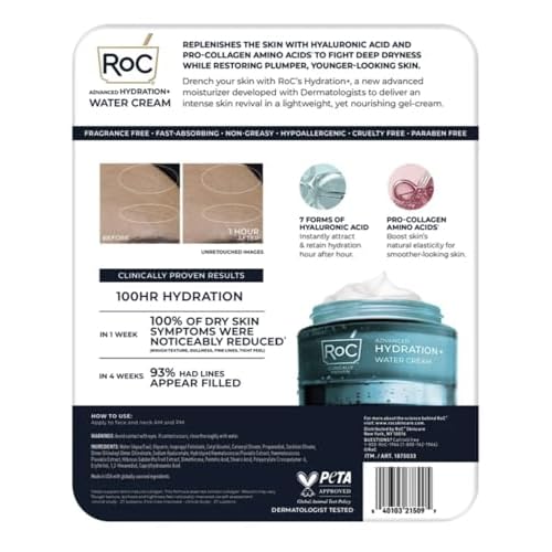 RoC Advanced Hydration+ Water Cream, 2 Pack, 1.7 OZ Each, 3.4 OZ Total