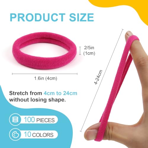 Seamless Hair Ties Ponytail Holder No Crease 10 Color Set