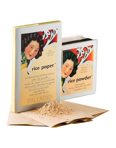 Palladio Rice Paper Blotting Sheets for Oily Skin, 40 Count