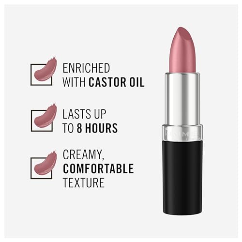 Rimmel Lasting Finish Lipstick - 002 Candy, 0.14 oz Long-Lasting Satin Lip Color with Color Protect Technology - Variation of THIS listing