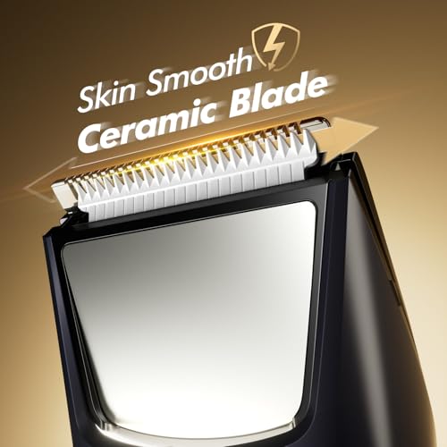 Advanced Body Hair Trimmer for Men with LED & Mirror - IPX7 Waterproof