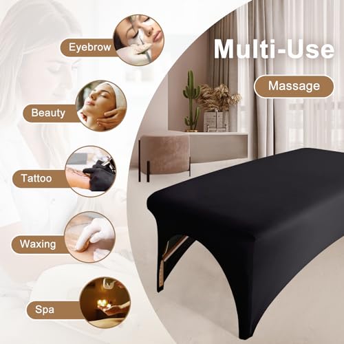 Spa Bed Cover for Lash Extension & Massage Table - Black