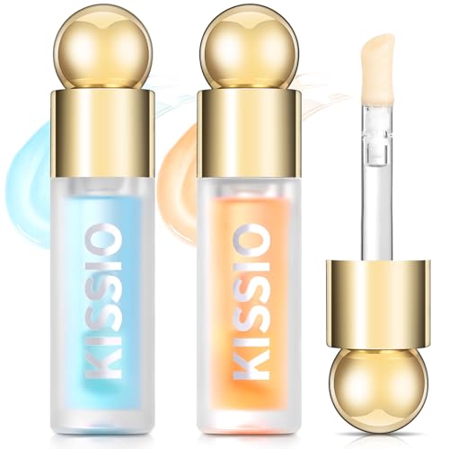KISSIO Lip Plumper Set - Moisturizing & Elasticity Boosting Lip Gloss Duo