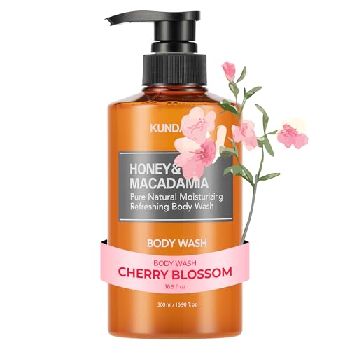 KUNDAL Honey & Macadamia Body Wash Cherry Blossom - Natural Hydrating Shower Gel