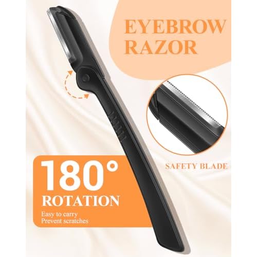 MORGLES Tweezers Set for Men, 10 in 1 Professional Eyebrow Tweezers Kit with Razor, Scissors and Blackhead Remover Tools with Travel Bag, Grooming Beauty Set (Black)