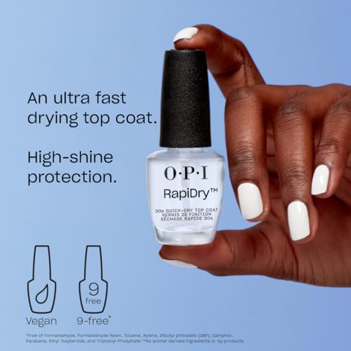 OPI Quick-Drying Clear Nail Lacquer Top Coat - High Shine & Chip Resistant