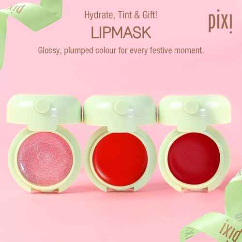 Pixi Beauty LipMask | Tinted Hydrating and Moisturizing Lip Balm Jelly |Lip Gloss Infused with Camellia, Jojoba and Pomegranate | Amore |0.3 fl.oz / 8 g