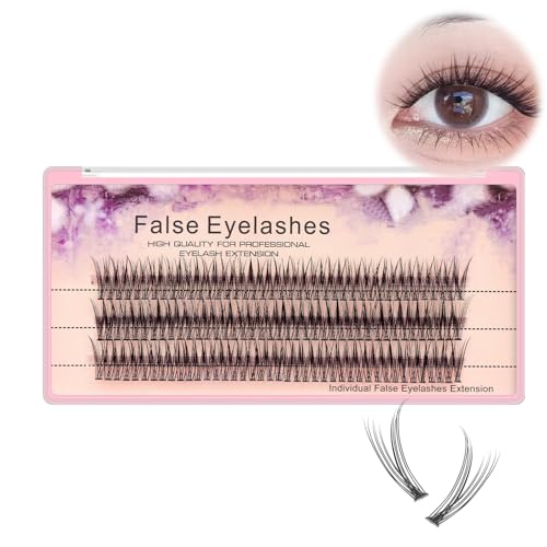 Bodermincer 120pcs 8mm/10mm/12mm/14mm/16mm to Choose Fish Tail Design 0.1 C Curl 3D Individual Mink False Eyelashes Extension Soft Black Fake False Eye Lashes £¨12mm£©