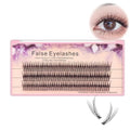 Bodermincer 120pcs 8mm/10mm/12mm/14mm/16mm to Choose Fish Tail Design 0.1 C Curl 3D Individual Mink False Eyelashes Extension Soft Black Fake False Eye Lashes £¨12mm£©