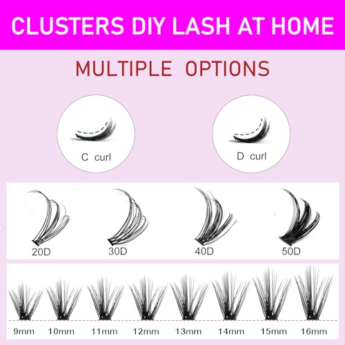 Cluster Lashes 240pcs 30D C Curl Faux Mink Extensions