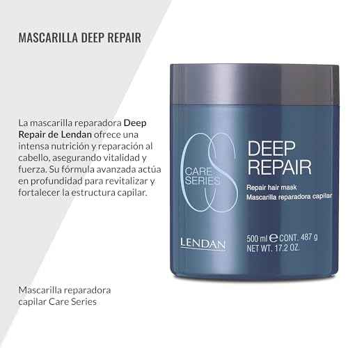 Lendan - Repairing Hair Mask - Deep Repair - 500 ml - For Damaged Hair - With Hydrolyzed Keratin - Enhances Shine - Anti-Frizz