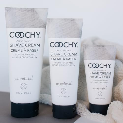 Coochy Moisturizing Shave Cream for Sensitive Skin - Au Natural 3.4 oz