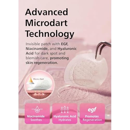 Easyderm Real Calming Patch Microdart Pimple Patches, Clear Nano Micropoint | Niacinamide, Hyaluronic Acid, EGF Acne Dark Spot Care, K-beauty | 12 Counts