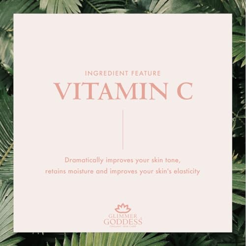 GLIMMER GODDESS Organic Vitamin C Facial Cleanser with Aloe & Jojoba ? Hydrating & Refreshing, 8 oz