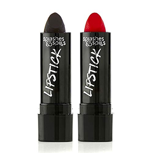 Vivid Black & Red Lipstick 2-Pack - Matte Finish