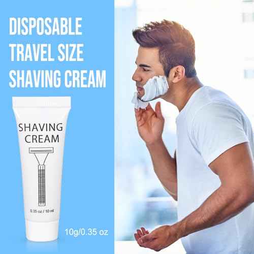 Pack of 200 Disposable Shaving Cream Bulk, Individually Wrapped, 10g/0.35 oz, Travel Size Hotel Toiletries Amenities
