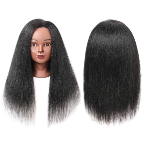 16" Mannequin Head with Real Hair - Hairdressing Practice Doll