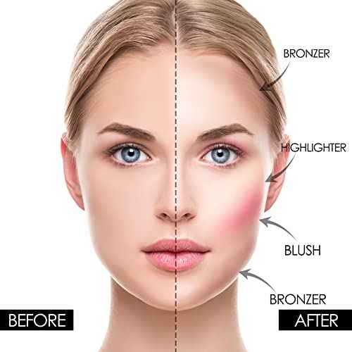 FOCALLURE Blush and Highlighter Palette,3 in 1 Contour Palette,Cruelty-Free Matte Bronzer Powder,Shimmer Illuminator Highlighters for a Glowing Look,#10