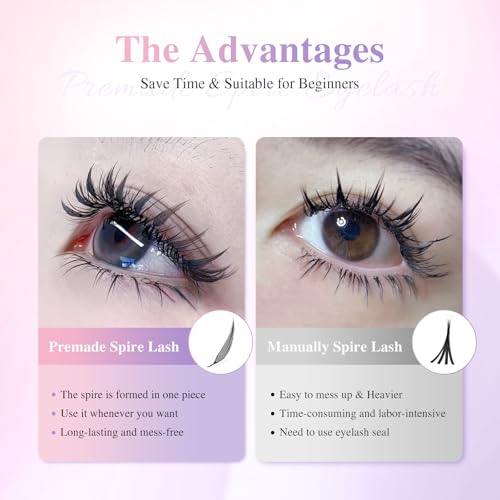 Anime Spire Lash Extensions 0.07D Curl 8-15mm Mix