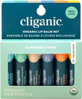 Cliganic Organic Lip Balm Set 6 Pack - Natural Hydrating